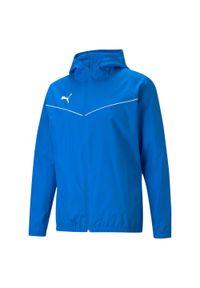Puma teamRISE All Weather kurtka. Kolor: czarny, niebieski, wielokolorowy. Materiał: poliester. Sport: bieganie #1