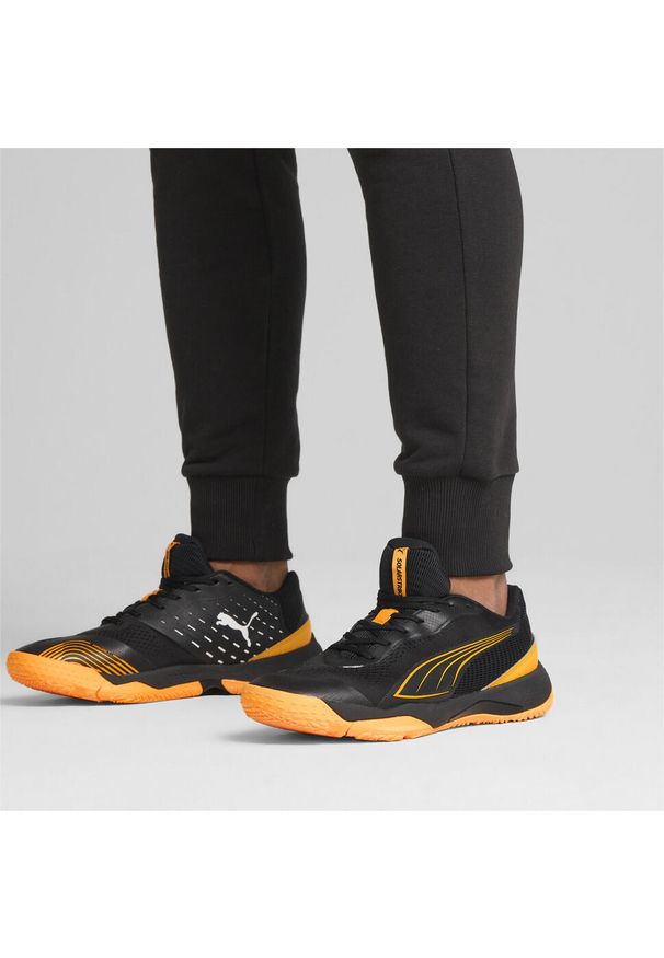 Puma - Halowe buty sportowe Solarstrike III PUMA Black Sun Stream White Orange. Kolor: wielokolorowy, pomarańczowy, żółty, czarny, biały