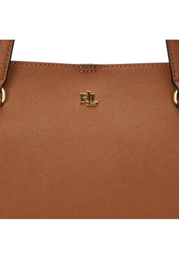 Lauren Ralph Lauren Torebka 431911655002 Brązowy. Kolor: brązowy. Materiał: skórzane