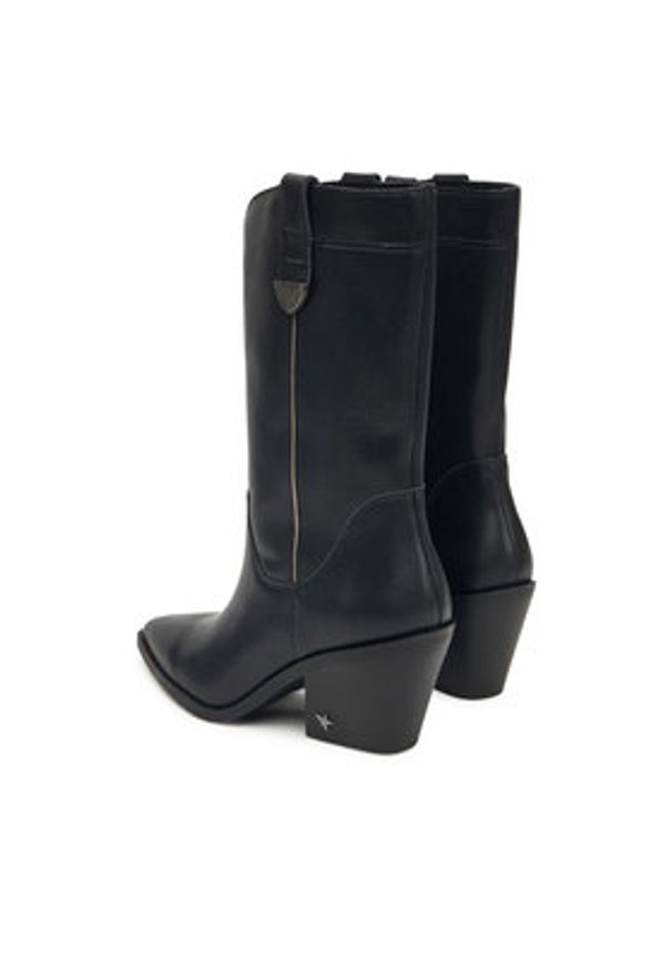 Pepe Jeans Kowbojki Gina Western W PLS500017 Czarny. Kolor: czarny. Materiał: skóra