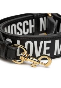 Love Moschino - LOVE MOSCHINO Wymienny pasek do torebki JC6404PP1LLV100A Czarny. Kolor: czarny. Materiał: skóra
