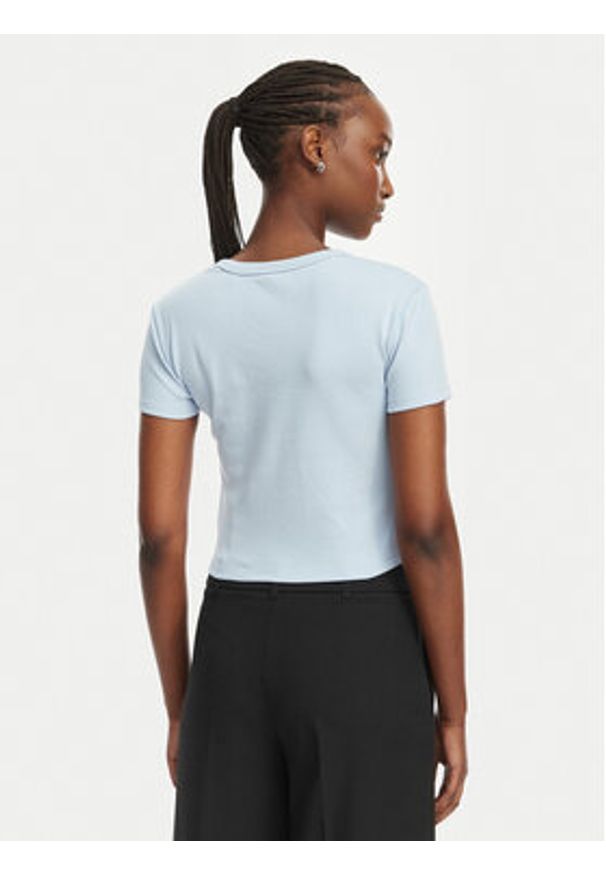 Hugo - HUGO T-Shirt Delanor 50512000 Niebieski Slim Fit. Kolor: niebieski. Materiał: bawełna