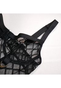 Intica - Body damskie z geometrycznym wzorem na ramiączkach Zoe. Kolor: czarny. Materiał: materiał. Długość: krótkie. Wzór: geometria #9
