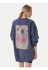 Roxy Bluza Saturday Night Vibes ERJFD03002 Niebieski Relaxed Fit. Kolor: niebieski. Materiał: bawełna #1