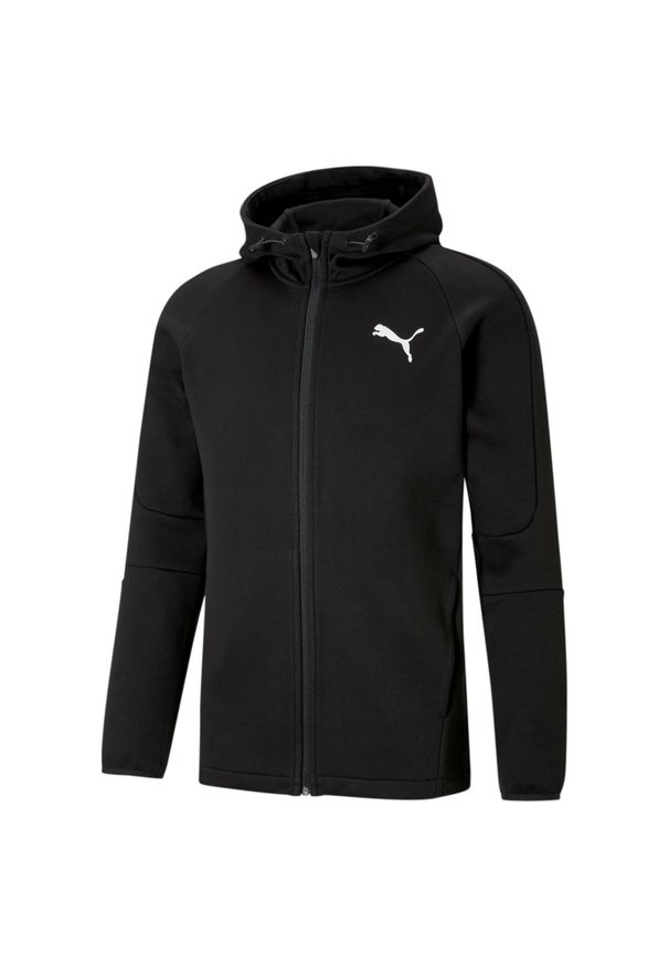 Bluza z kapturem zapinana na zamek błyskawiczny Puma Evostripe Core. Typ kołnierza: kaptur. Kolor: czarny. Materiał: bawełna, materiał. Sezon: jesień, zima