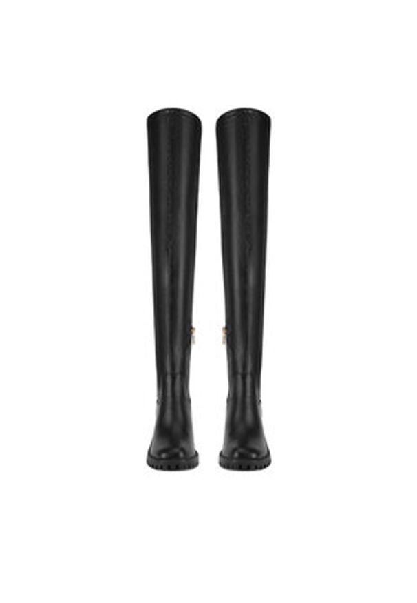 Nine West Kozaki WFA2944-1 Czarny. Kolor: czarny. Materiał: materiał