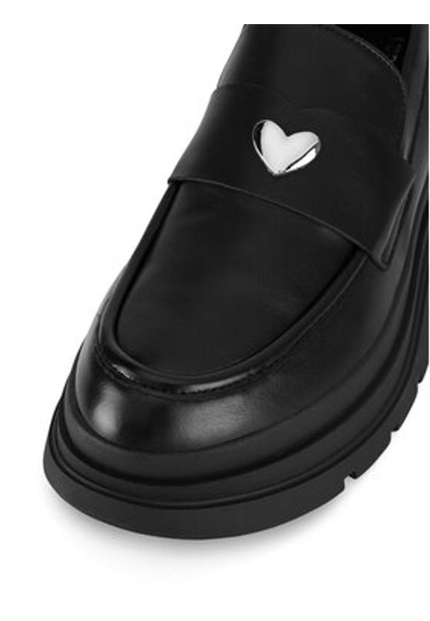 DeeZee Loafersy 20253-5B Czarny. Kolor: czarny. Materiał: materiał, syntetyk