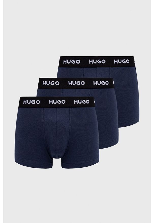 Hugo - HUGO bokserki (3-pack) 50469786 męskie kolor granatowy. Kolor: niebieski