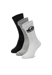 Quiksilver Zestaw 3 par wysokich skarpet męskich AS_QUIKSILVER_101W_SS25 (3-PACK) Biały. Kolor: biały. Materiał: materiał, bawełna