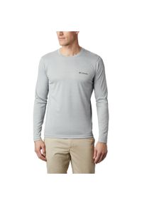 columbia - Zero Rules Long Sleeve Shirt męska koszulka sportowa z długim rękawem - szary. Kolor: szary. Materiał: poliester. Długość rękawa: długi rękaw. Długość: długie
