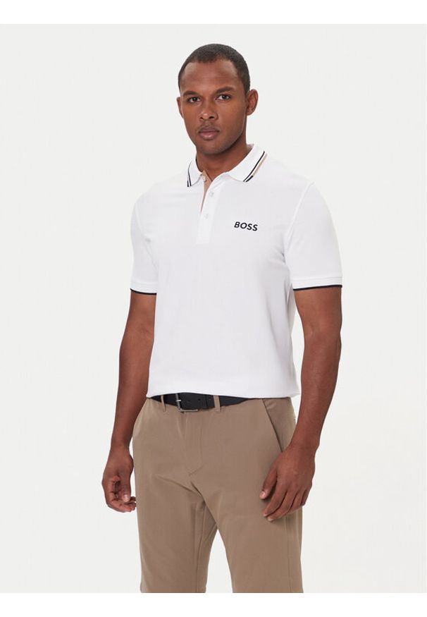 BOSS Polo Paddy Pro 50469102 Beżowy Regular Fit. Typ kołnierza: polo. Kolor: beżowy. Materiał: bawełna