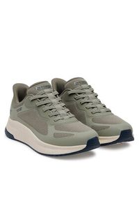skechers - Skechers Sneakersy Bobs Squad 4- 118423/OLV Khaki. Kolor: brązowy. Materiał: materiał