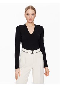 Sisley Sweter 14ETM400H Czarny Regular Fit. Kolor: czarny. Materiał: wiskoza #1