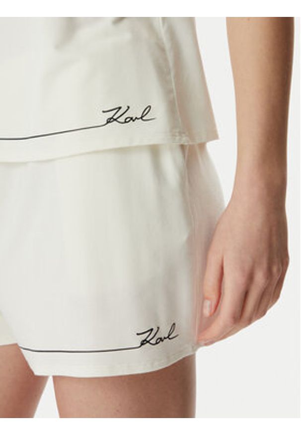 Karl Lagerfeld - KARL LAGERFELD Piżama B1W45011 Beżowy jasny Regular Fit. Kolor: beżowy. Materiał: wiskoza