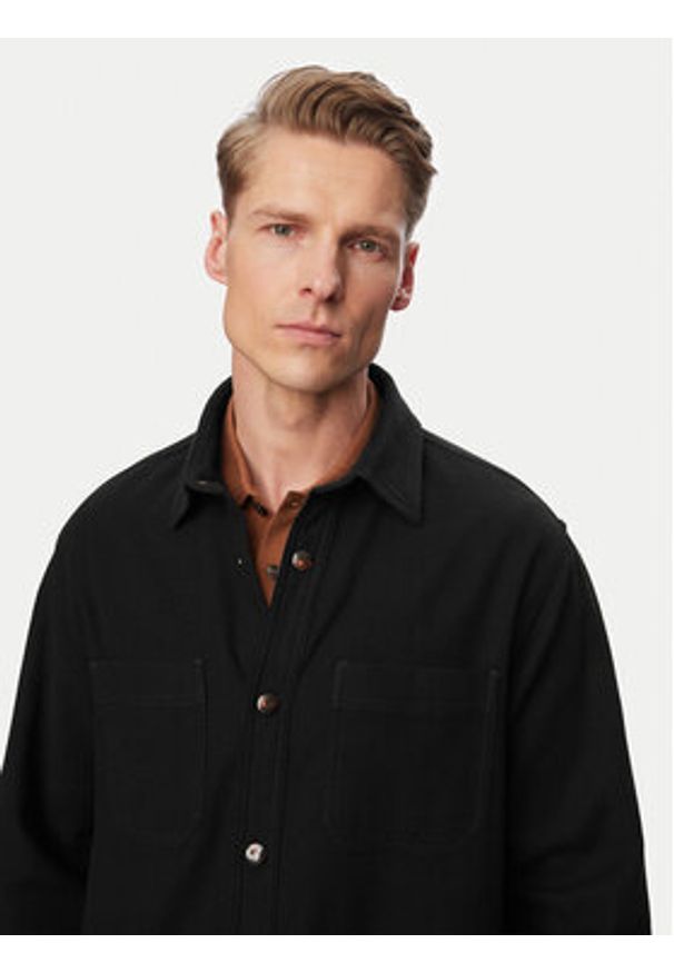 Hugo - HUGO Koszula Erato 50561706 Czarny Regular Fit. Kolor: czarny. Materiał: bawełna