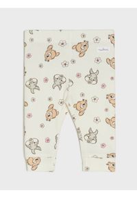 Sinsay - Bawełniane legginsy Bambi - kremowy. Kolor: kremowy. Materiał: bawełna #1