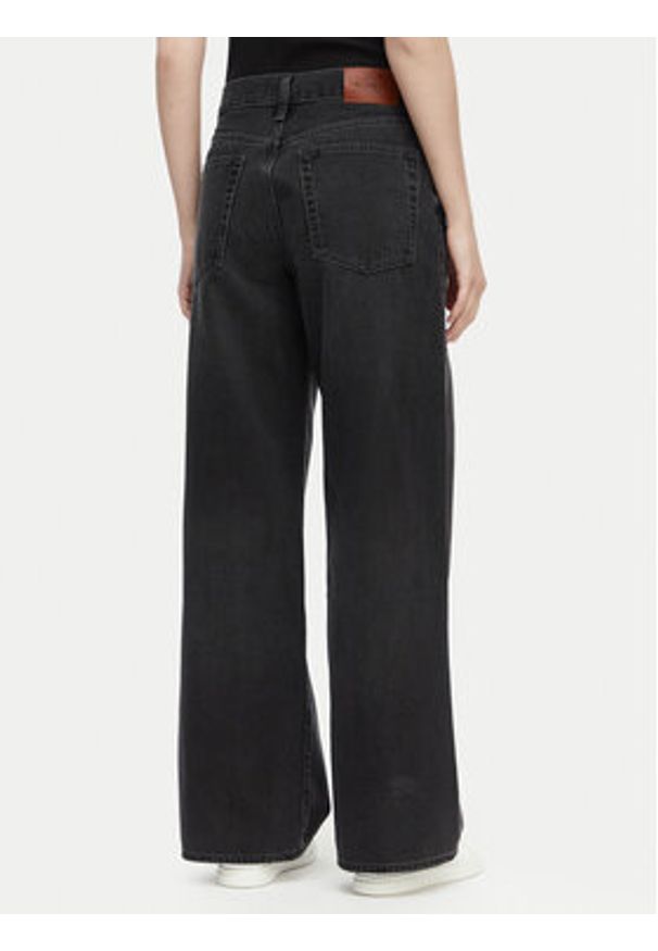 Calvin Klein Jeans Jeansy LV047E700G Czarny Wide Leg. Kolor: czarny