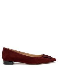 Geox Baleriny D Giselda15 D56YUA 021HH C6014 Bordowy. Kolor: czerwony. Materiał: zamsz, skóra