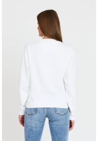 Guess - GUESS Biała damska bluza z cyrkoniami, Rozmiar L. Kolor: biały #7