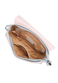 Wittchen - Damska listonoszka saddle bag w litery. Kolor: różowy. Wzór: nadruk, paski, gładki. Materiał: skórzane. Styl: elegancki, klasyczny. Rodzaj torebki: na ramię #2