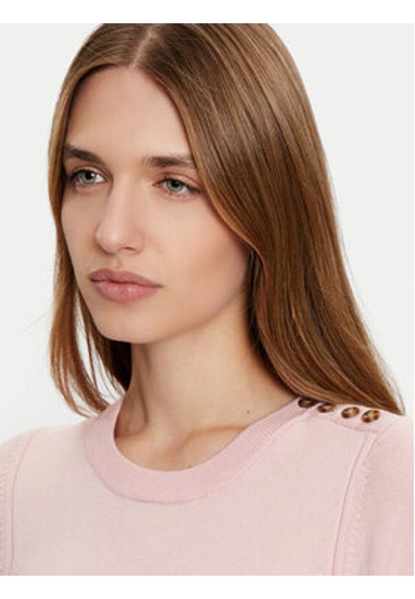 Fransa Bluzka Clia 20614192 Różowy Regular Fit. Kolor: różowy. Materiał: syntetyk