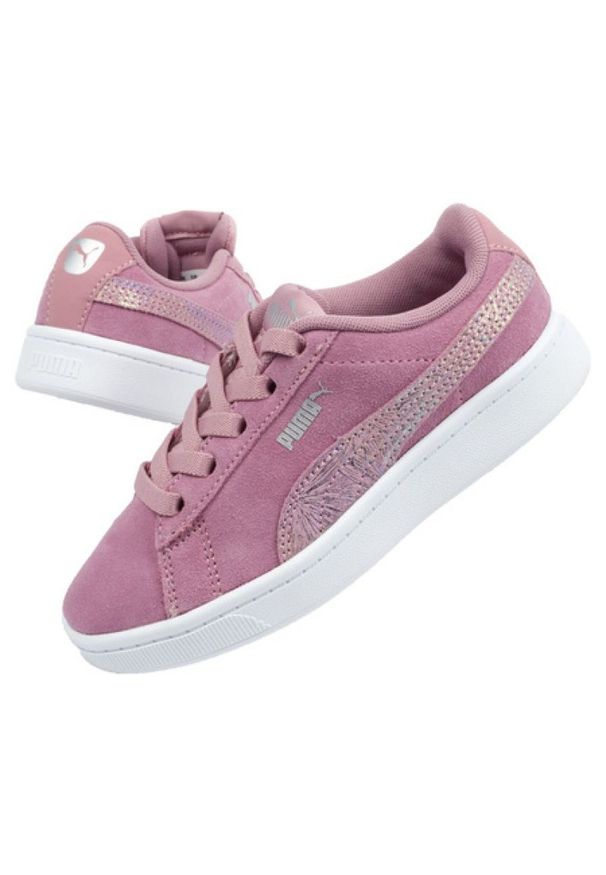 Buty Puma Vikky Jr 373166 02 różowe. Kolor: różowy. Materiał: skóra, syntetyk, zamsz. Model: Puma Vikky