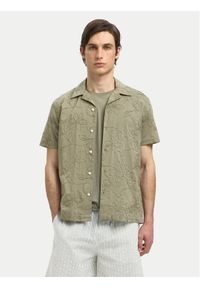 Selected Homme Koszula 16097686 Zielony Regular Fit. Kolor: zielony. Materiał: bawełna