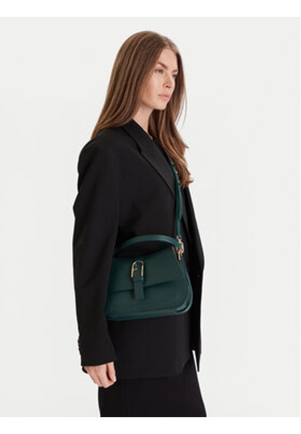 Furla Torebka Flow WB00996 BX2045 BG 4282S 1007 Zielony. Kolor: zielony. Materiał: skórzane