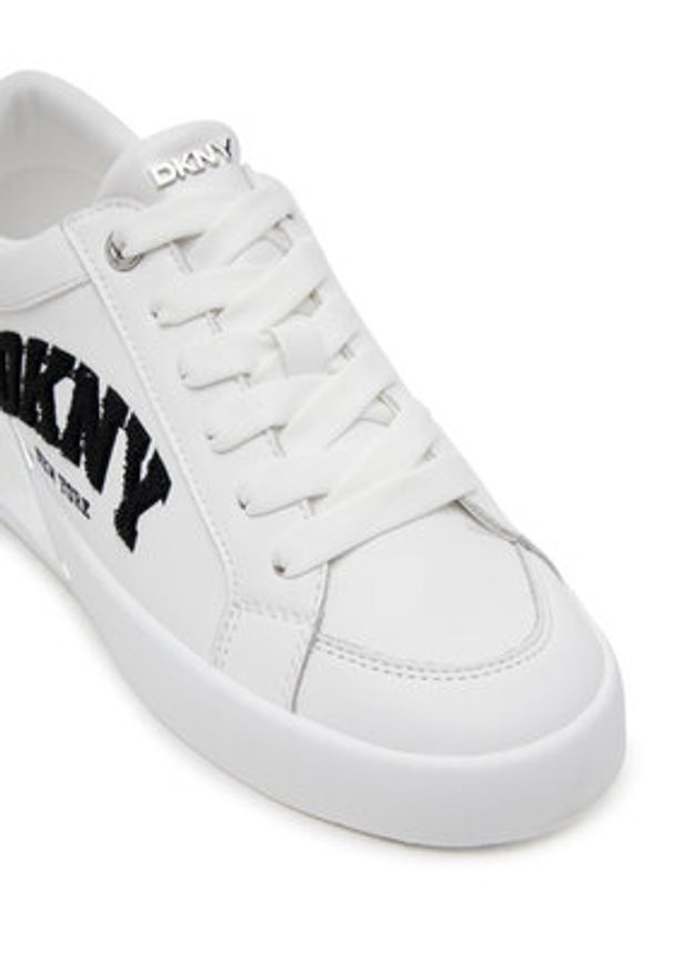 DKNY Sneakersy K1558006 Biały. Kolor: biały. Materiał: skóra