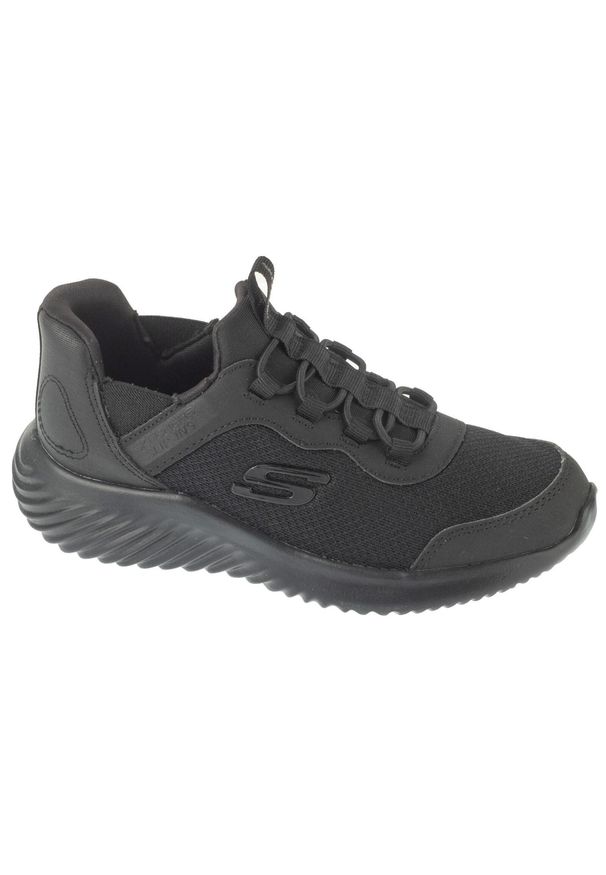 skechers - Buty sportowe Sneakersy dziewczęce, Slip-Ins: Bounder - Brisk-Burst. Kolor: czarny. Model: Skechers Sport. Sport: turystyka piesza