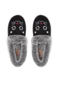 skechers - Skechers Kapcie Meow Pajamas 33355/BLK Czarny. Kolor: czarny. Materiał: materiał