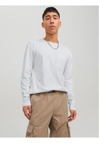 Jack & Jones - Jack&Jones Longsleeve Classic 12227674 Biały Relaxed Fit. Kolor: biały. Materiał: bawełna. Długość rękawa: długi rękaw #1