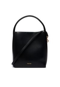 Calvin Klein Torebka Ck Bucket With Strap LV04F3174G Czarny. Kolor: czarny. Materiał: skórzane #2