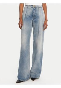 Balmain Jeansy DF0ML095DF17 Niebieski Loose Fit. Kolor: niebieski