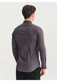 Pako Lorente - PAKO LORENTE - Brązowa koszula mikrowzór. Kolor: brązowy. Materiał: bawełna, elastan. Długość rękawa: długi rękaw. Długość: długie. Sezon: jesień #7