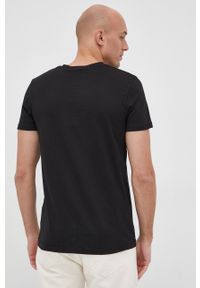 JOOP! - Joop! t-shirt bawełniany kolor czarny melanżowy. Kolor: czarny. Materiał: bawełna. Wzór: melanż