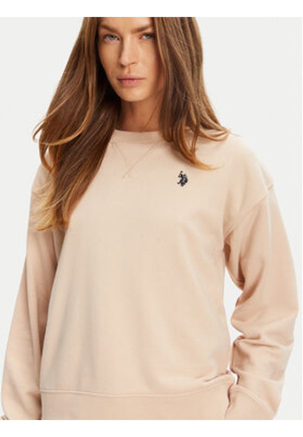 U.S. Polo Assn. Bluza WUP1492 Beżowy Regular Fit. Typ kołnierza: polo. Kolor: beżowy. Materiał: syntetyk
