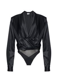 Elisabetta Franchi Body CB-007-57E2-V490 Czarny Regular Fit. Kolor: czarny. Materiał: jedwab