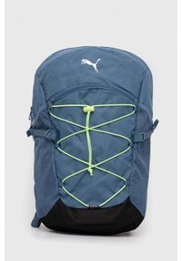 Puma plecak kolor niebieski duży gładki. Kolor: niebieski. Wzór: gładki #1