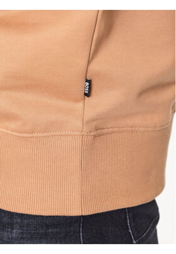 BOSS - Boss Bluza 50496661 Beżowy Oversize. Kolor: beżowy. Materiał: bawełna