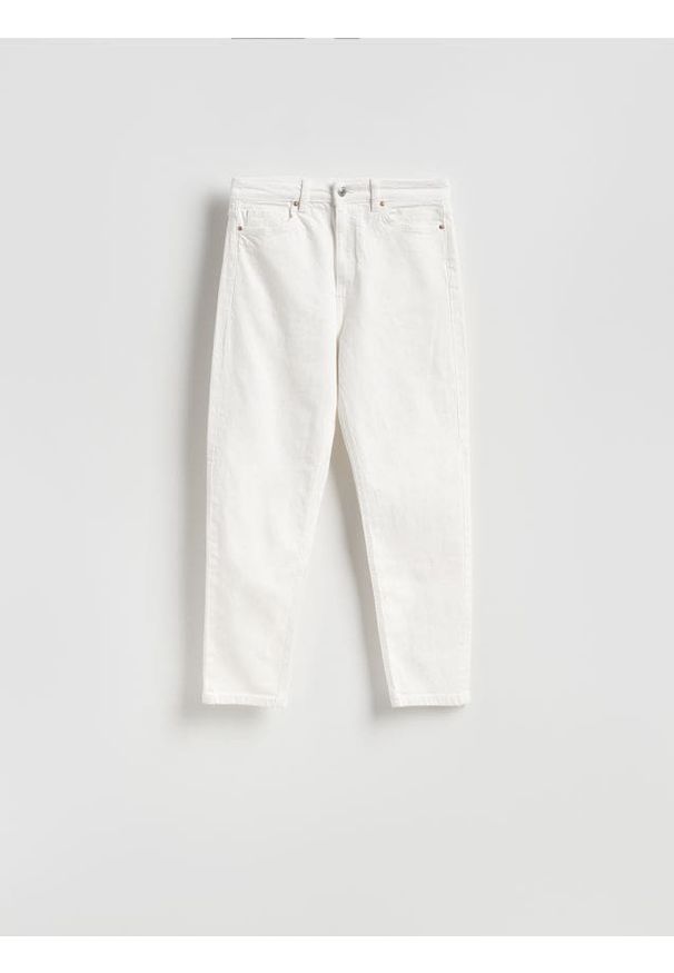 Reserved - Jeansy mom fit - złamana biel