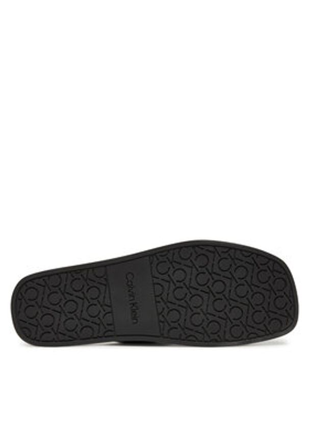 Calvin Klein Klapki Criss Cross Sandal HM0HM01737 Czarny. Kolor: czarny. Materiał: skóra