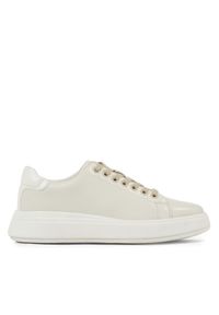 Calvin Klein Sneakersy Raised Cupsole Lace Up HW0HW01668 Beżowy. Kolor: beżowy. Materiał: skóra #1