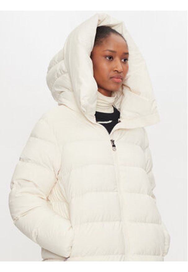 Hetrego - Hetregó Kurtka puchowa Lena 8N697 Écru Regular Fit. Materiał: syntetyk