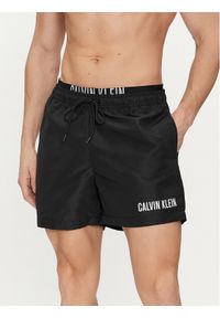 Calvin Klein Swimwear Szorty kąpielowe KM0KM00992 Czarny Regular Fit. Kolor: czarny. Materiał: syntetyk