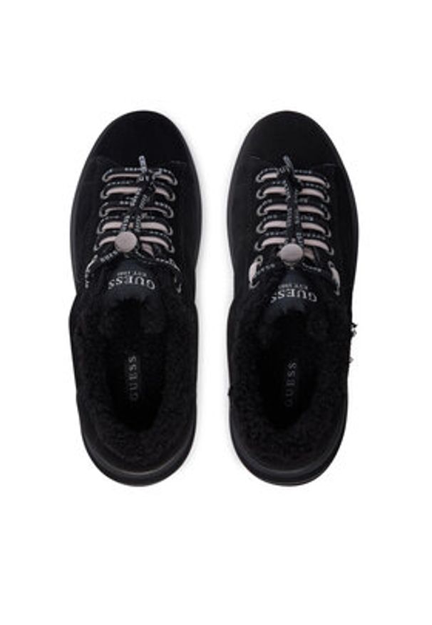 Guess Sneakersy Elbina FLFELB SUE12 Czarny. Kolor: czarny. Materiał: skóra