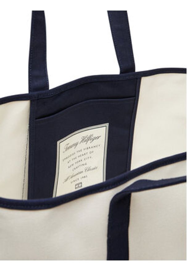 TOMMY HILFIGER - Tommy Hilfiger Torebka Th Summer Tote AM0AM13557 Biały. Kolor: biały