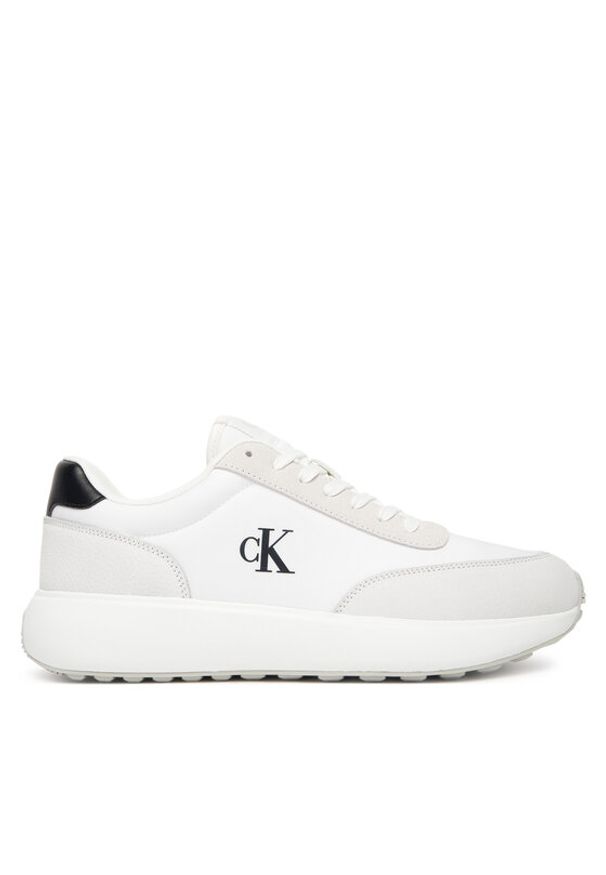 Calvin Klein Jeans Sneakersy YM0YM01370 Biały. Kolor: biały. Materiał: skóra