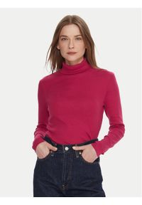 United Colors of Benetton - United Colors Of Benetton Golf 3GA2E2224 Różowy Slim Fit. Typ kołnierza: golf. Kolor: różowy. Materiał: bawełna #1