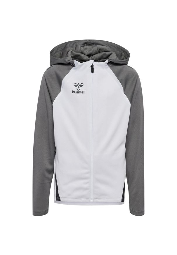 Kurtka dziecięca z kapturem Hummel Lead 2.0. Typ kołnierza: kaptur. Kolor: biały